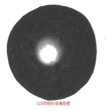 LCD頂視時接觸角液滴圖像