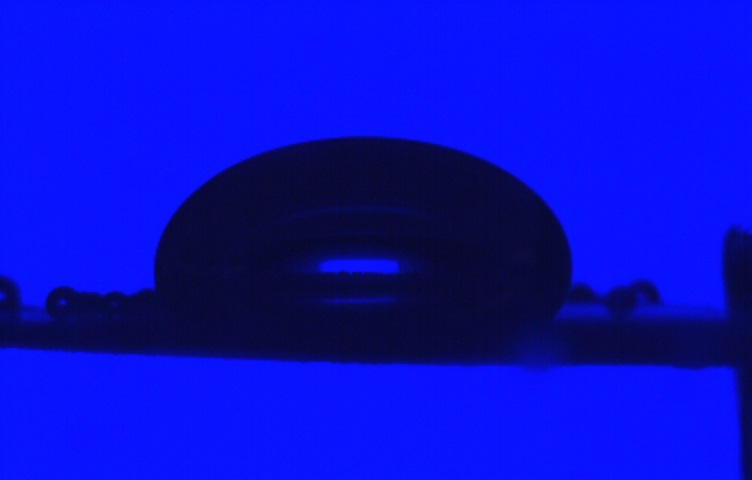 接觸角測量儀氣泡捕獲法圖片captive bubble